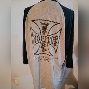 Rare Vintage‎ West Coast Choppers 3/4 Long Sleeve XL USA Made